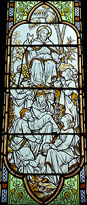 Jesus teaching - south chancel window March 2014